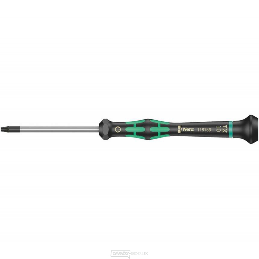 Wera 118186 Skrutkovač TORX TX 10 HFx60 mm na použitie v elektronike Kraftform Micro typ 2067, s bezpečnostným kolíkom