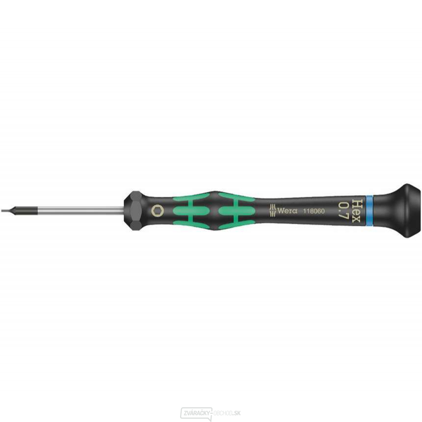 Wera 118060 Šesťhranný skrutkovač 0,7x40 mm na použitie v elektronike Kraftform Micro typ 2054