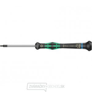 Wera 118102 Šesťhranný skrutkovač 3/32 "x60 mm s guľovou hlavou pre elektroniku Kraftform Micro typ 2052, palec gallery main image
