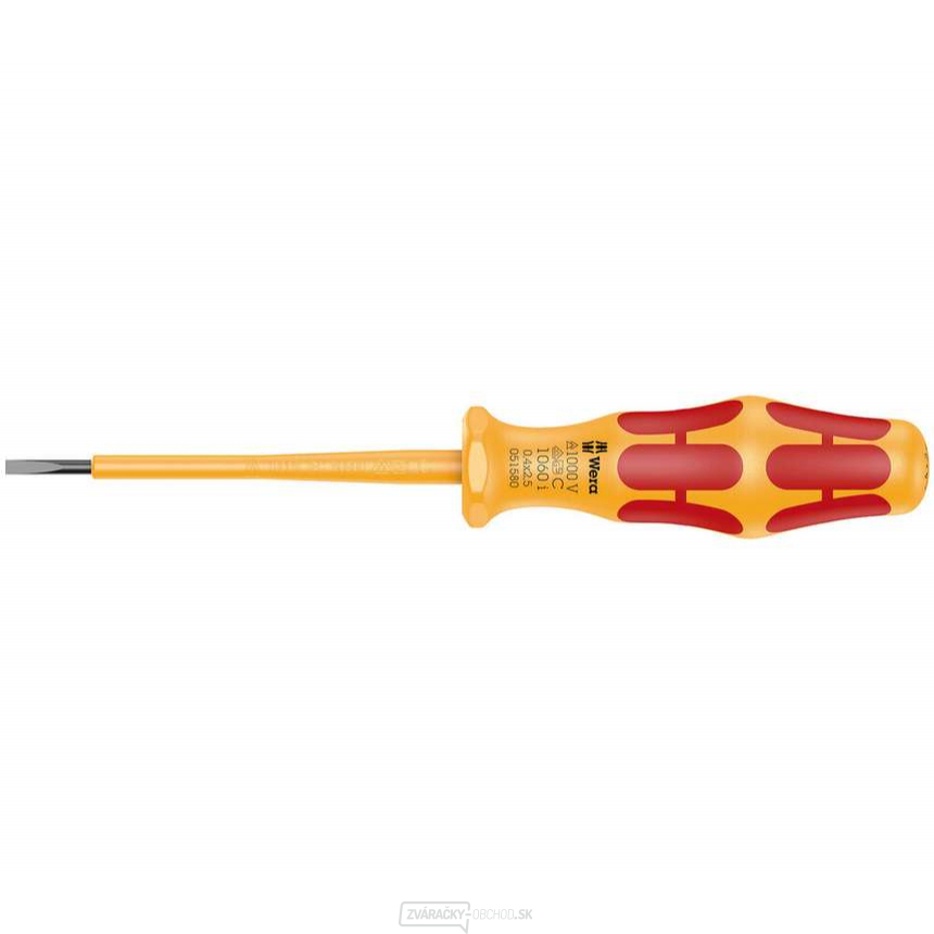 Wera 051580 Plochý skrutkovač 0,4 x 2,5 x 80 mm s izoláciou VDE 1060 i