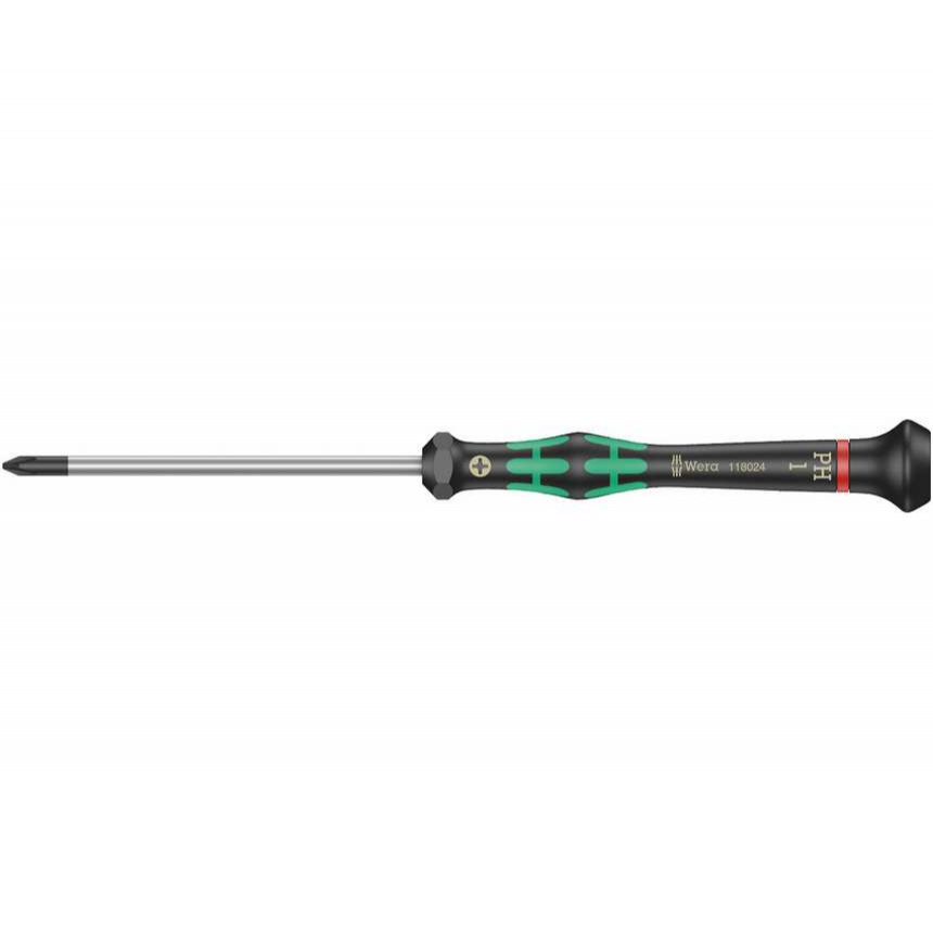 Wera 118024 krížový skrutkovač PH 1x80 mm na použitie v elektronike Kraftform Micro typ 2050