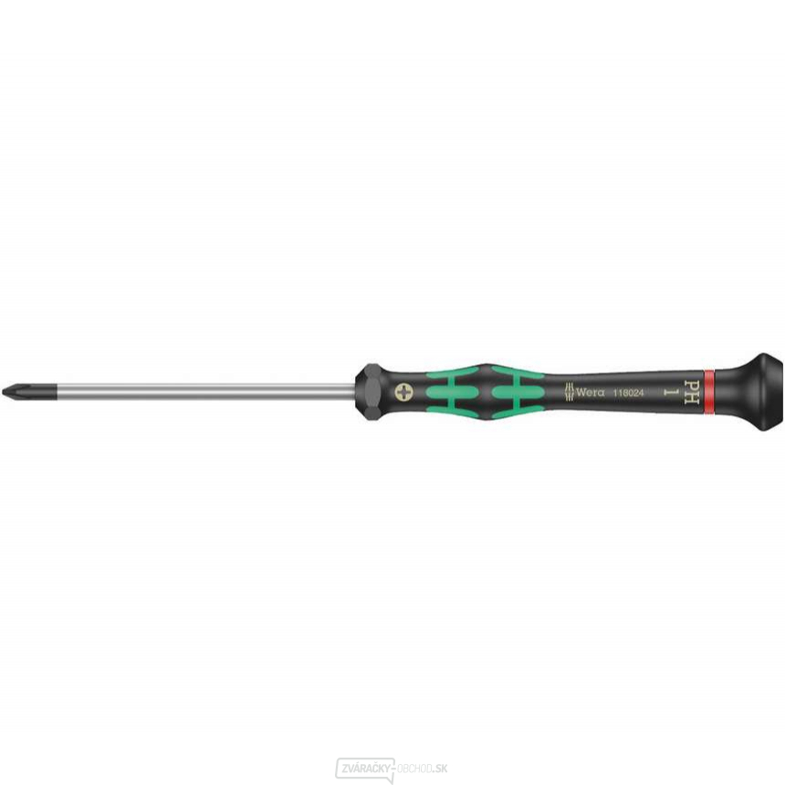 Wera 118024 krížový skrutkovač PH 1x80 mm na použitie v elektronike Kraftform Micro typ 2050