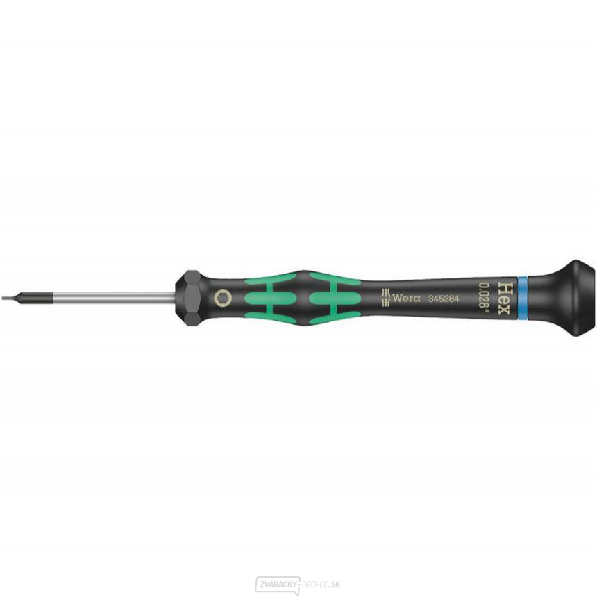 Wera 345284 Šesťhranný skrutkovač 0,028 "x40 mm na použitie v elektronike Kraftform Micro typ 2054, palec