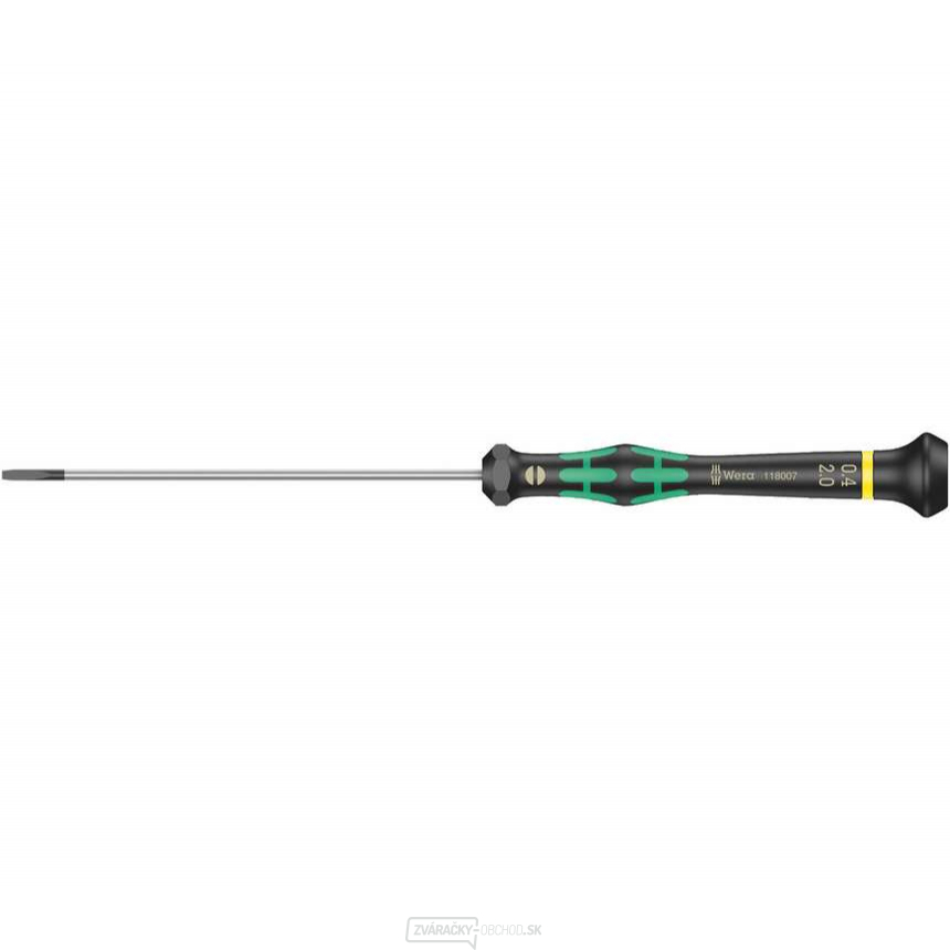 Wera 118007 Plochý skrutkovač 0,4x2x100 mm na použitie v elektronike Kraftform Micro typ 2035 Wera 118007 Plochý skrutkovač 0,4x2x100 mm na použitie v elektronike Kraftform Micro typ 2035 gallery main image