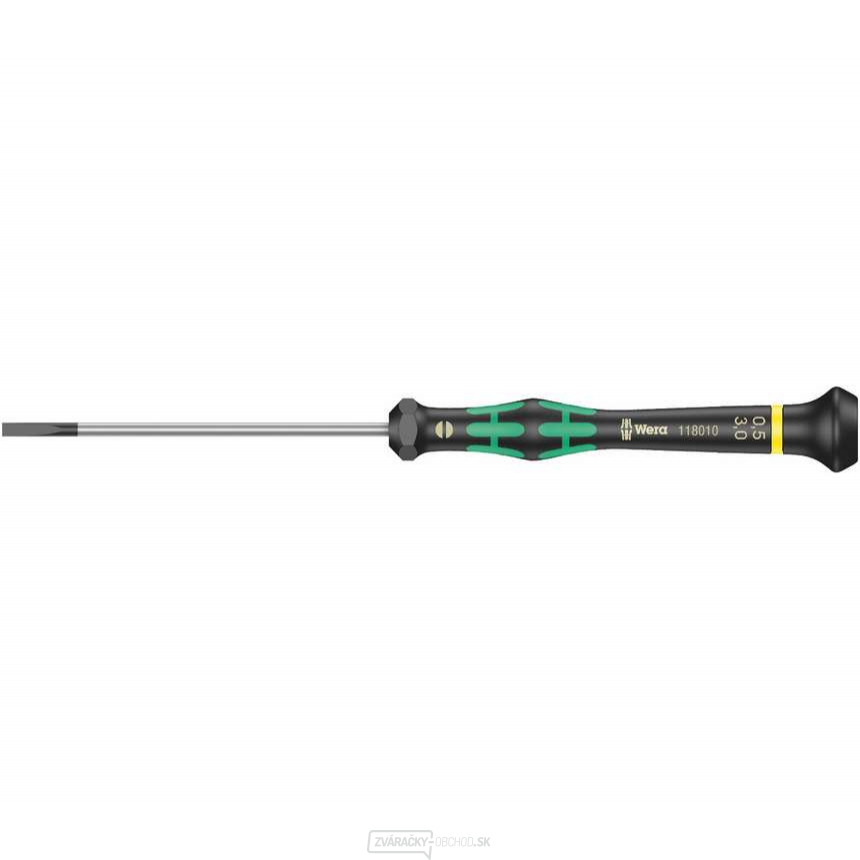 Wera 118010 Plochý skrutkovač 0,5x3x80 mm na použitie v elektronike Kraftform Micro typ 2035 Wera 118010 Plochý skrutkovač 0,5x3x80 mm na použitie v elektronike Kraftform Micro typ 2035 gallery main image