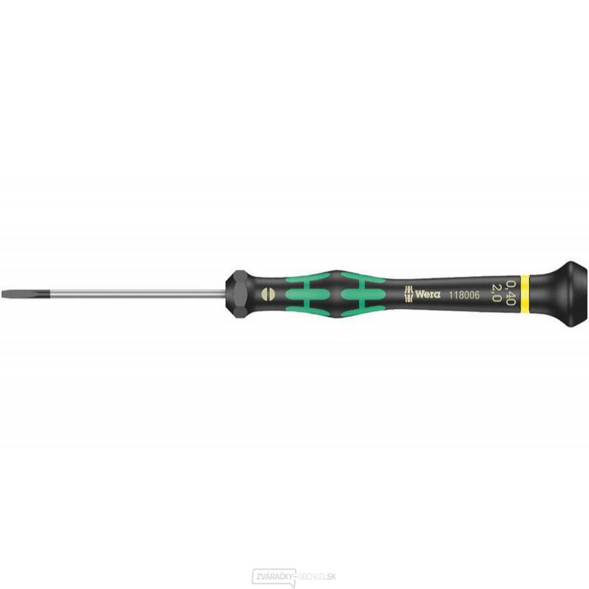 Wera 118006 Plochý skrutkovač 0,4x2x60 mm na použitie v elektronike Kraftform Micro typ 2035 Wera 118006 Plochý skrutkovač 0,4x2x60 mm na použitie v elektronike Kraftform Micro typ 2035 gallery main image