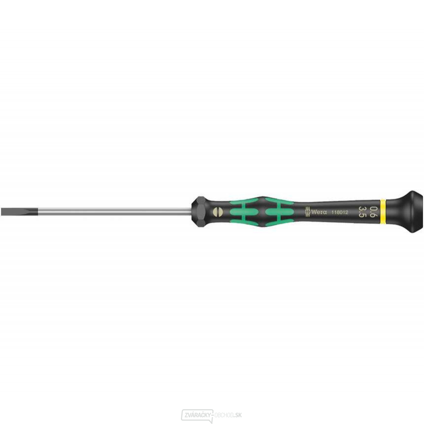 Wera 118012 Plochý skrutkovač 0,6x3,5x80 mm na použitie v elektronike Kraftform Micro typ 2035