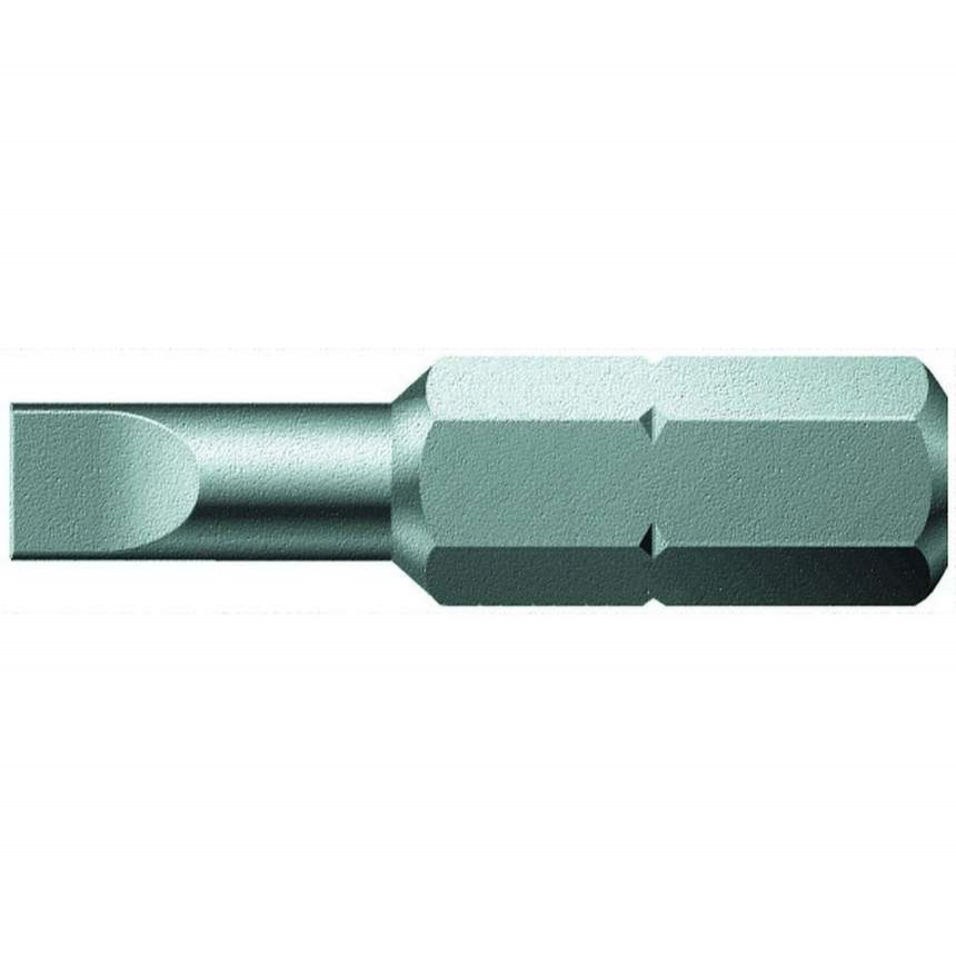 Wera 072050 Bit 0,5 x 4,0 - 800/1 Z. Skrutkovací bit 1/4 Hex, 25 mm, pre skrutky s rovnou drážkou
