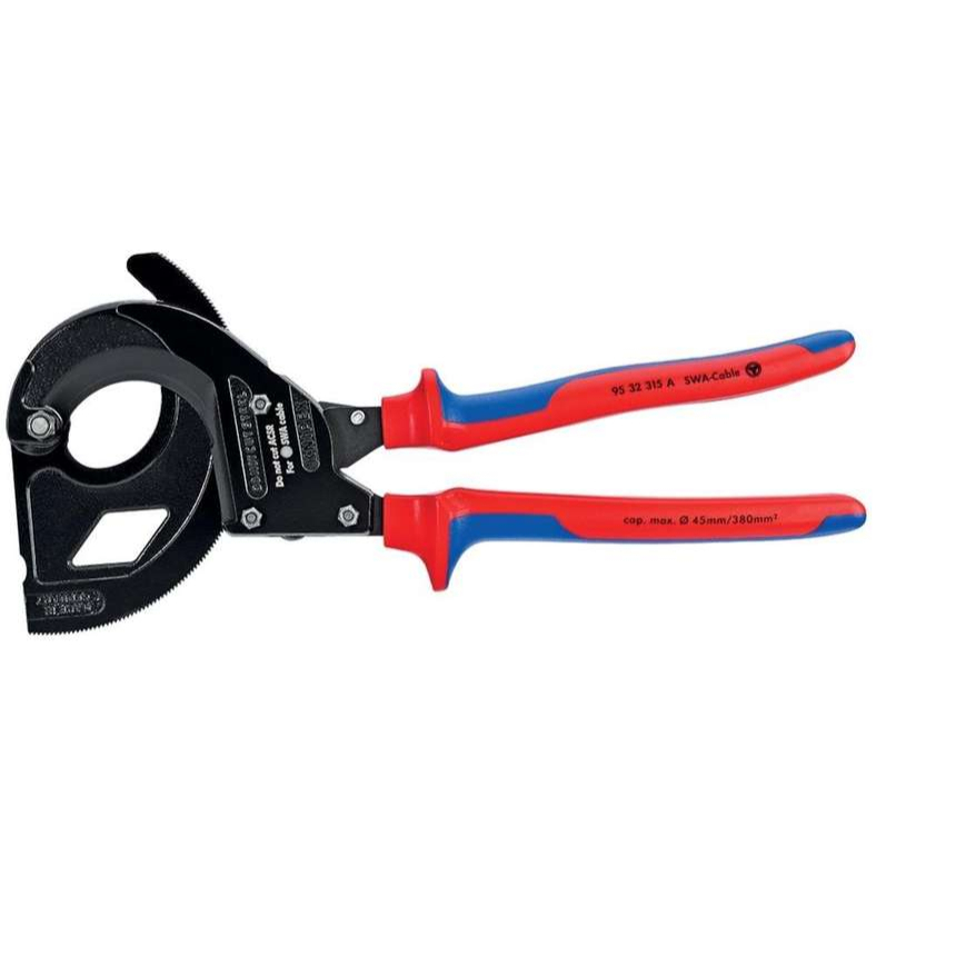 KNIPEX 95 32 315 A nožnice na káble, 315 mm - čierne, viaczložkové puzdrá