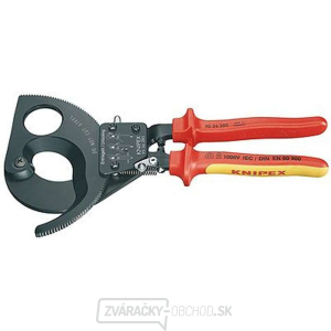 Strihač káblov 280 mm KNIPEX 95 36 280 - 1000V. Chrómované, viaczložkové VDE objímky Strihač káblov 280 mm KNIPEX 95 36 280 - 1000V. Chrómované, viaczložkové VDE objímky gallery main image