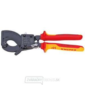 Káblové kliešte 250 mm KNIPEX 95 36 250 - 1000 V. Chrómované, viaczložkové VDE objímky gallery main image