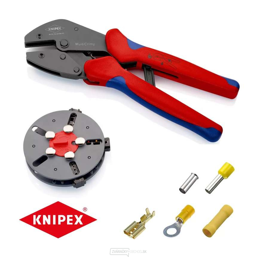 Knipex 97 33 01 Krimpovacie kliešte MultiCrimp® s výmenným zásobníkom