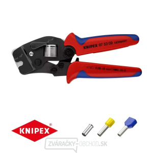 Samonastavovacie kliešte 190 mm KNIPEX 97 53 09 - na lisovanie káblových koncoviek gallery main image