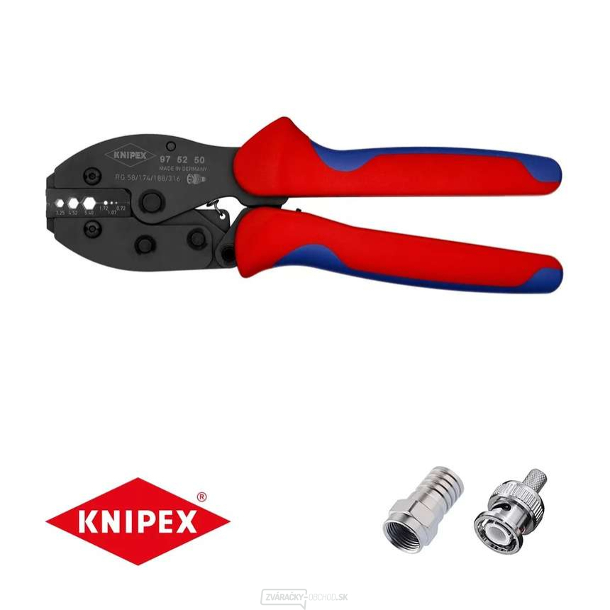 Krimpovacie kliešte PreciForce 220 mm KNIPEX 97 52 50