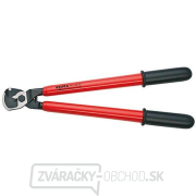 Káblové nožnice 500 mm, VDE 1000 V. KNIPEX 95 17 500 - chrómovanie, VDE izolácia ponorením Náhľad