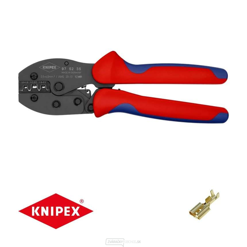 Krimpovacie kliešte PreciForce 220 mm KNIPEX 97 52 35