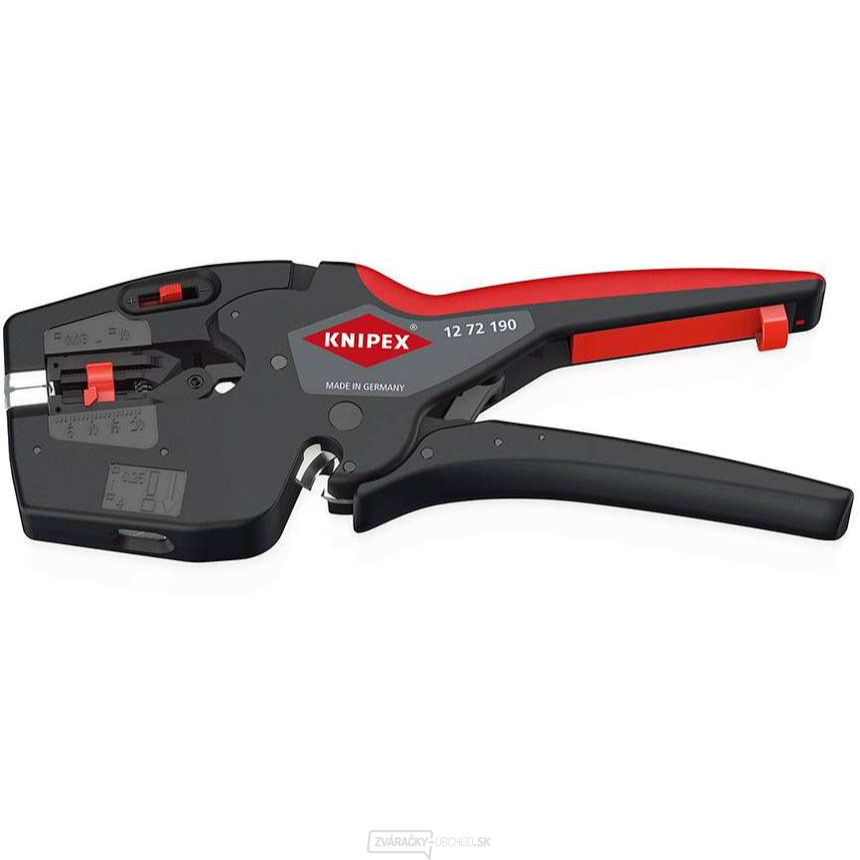 Multifunkčný krimpovací nástroj pre elektrikárov Knipex 12 72 190 (190 mm)