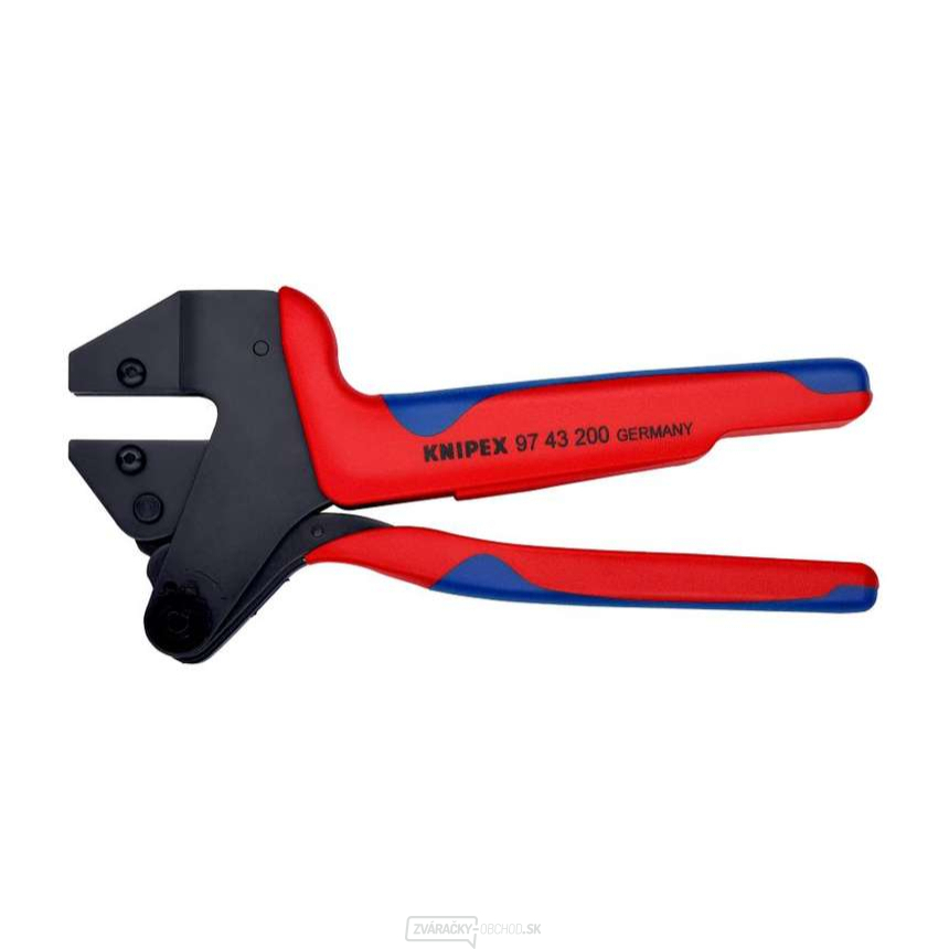 Viacúčelové lisovacie kliešte 200 mm Knipex 97 43 200 A, na vymeniteľné lisovacie profily