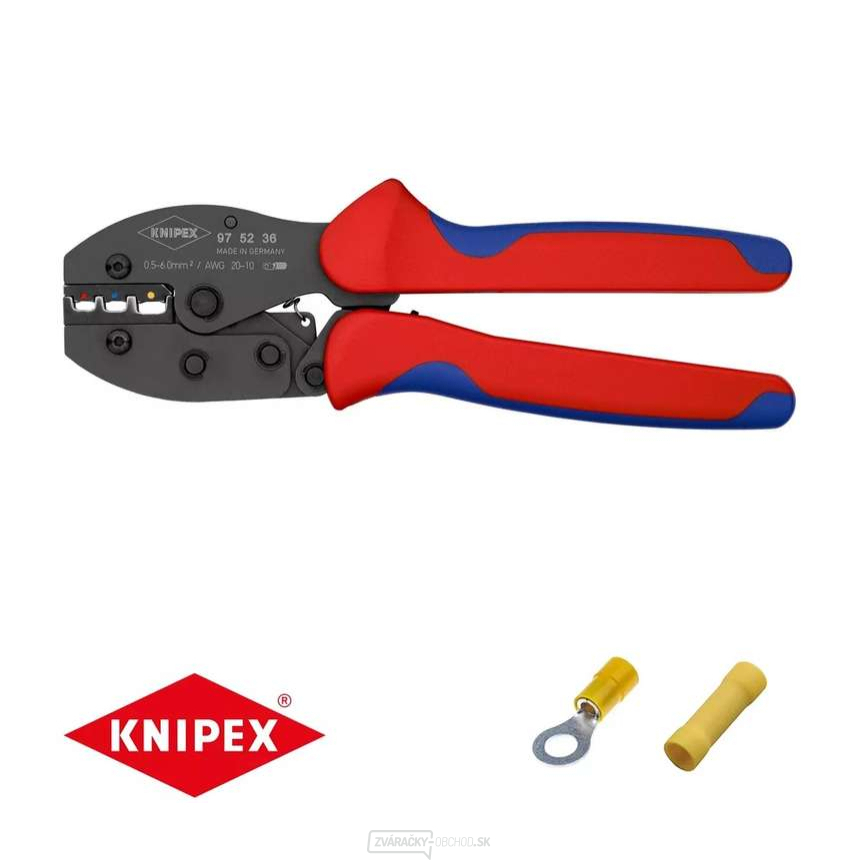 Krimpovacie kliešte PreciForce 220 mm KNIPEX 97 52 36