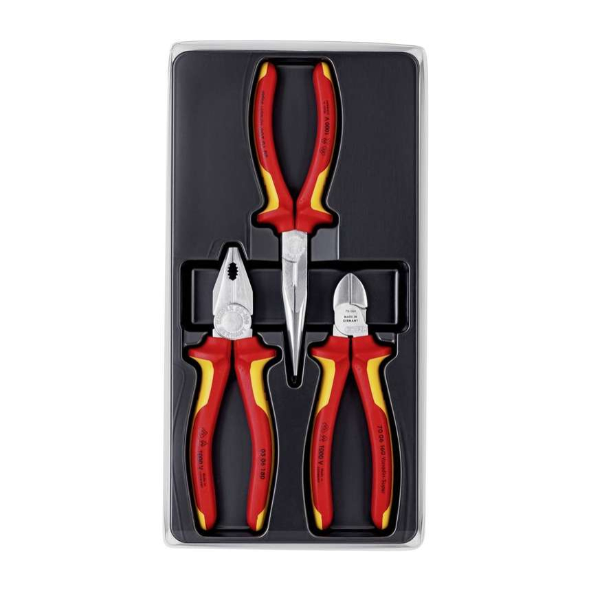 KNIPEX 00 20 12 Balenie montážnych klieští VDE - sada 3 dielov