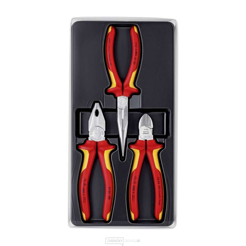 KNIPEX 00 20 12 Balenie montážnych klieští VDE - sada 3 dielov KNIPEX 00 20 12 Balenie montážnych klieští VDE - sada 3 dielov gallery main image