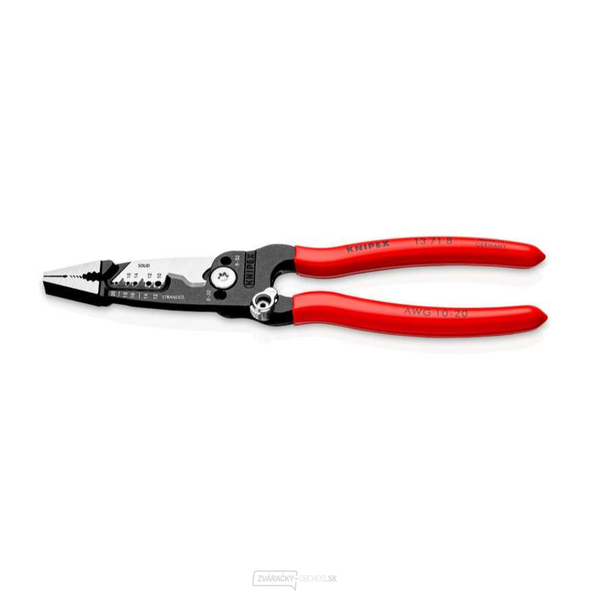 Multifunkčné elektrikárske kliešte 200 mm WireStripper Knipex 13 71 8 - americký model