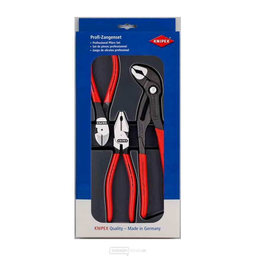 Balenie výkonných klieští KNIPEX 00 20 10 - sada 3 dielov Balenie výkonných klieští KNIPEX 00 20 10 - sada 3 dielov gallery main image