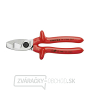 Káblové nožnice 200 mm - 1000 V. KNIPEX 95 17 200 - chrómovaný, VDE - izolácia ponorením do kúpeľa Náhľad