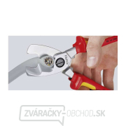 Káblové nožnice 200 mm - 1000 V. KNIPEX 95 17 200 - chrómovaný, VDE - izolácia ponorením do kúpeľa Náhľad