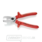 Káblové nožnice 200 mm - 1000 V. KNIPEX 95 17 200 - chrómovaný, VDE - izolácia ponorením do kúpeľa gallery main image