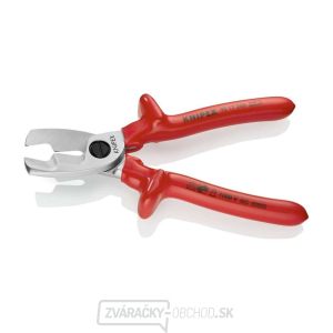 Káblové nožnice 200 mm - 1000 V. KNIPEX 95 17 200 - chrómovaný, VDE - izolácia ponorením do kúpeľa Káblové nožnice 200 mm - 1000 V. KNIPEX 95 17 200 - chrómovaný, VDE - izolácia ponorením do kúpeľa gallery main image