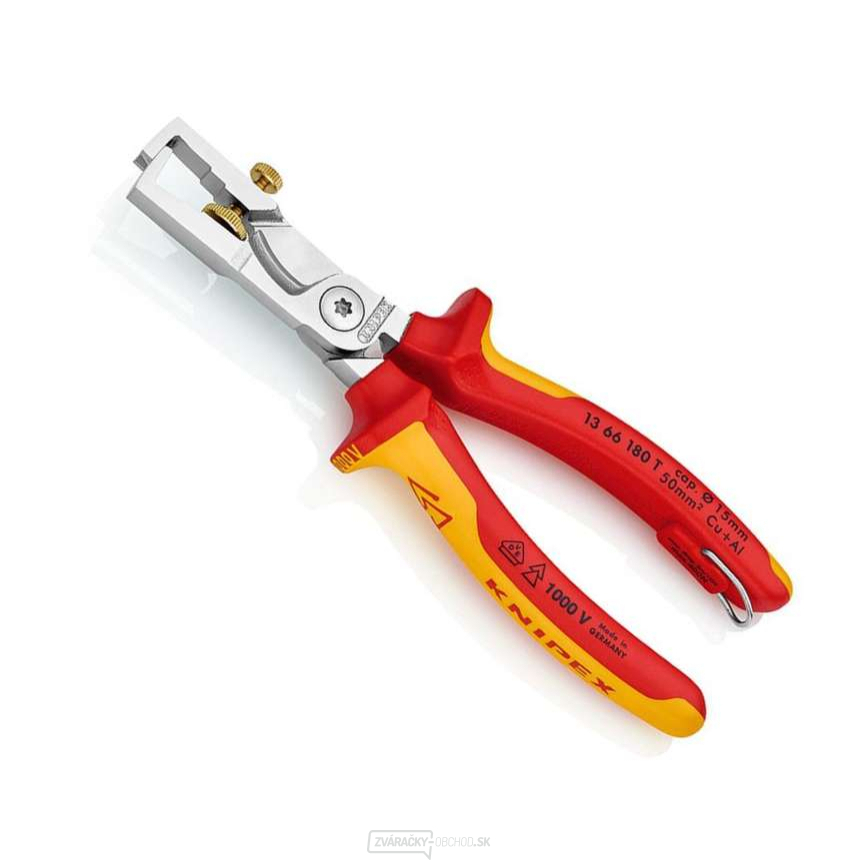 Odstraňovacie kliešte s nožnicami na káble Knipex StriX 13 66 180 T (180 mm)