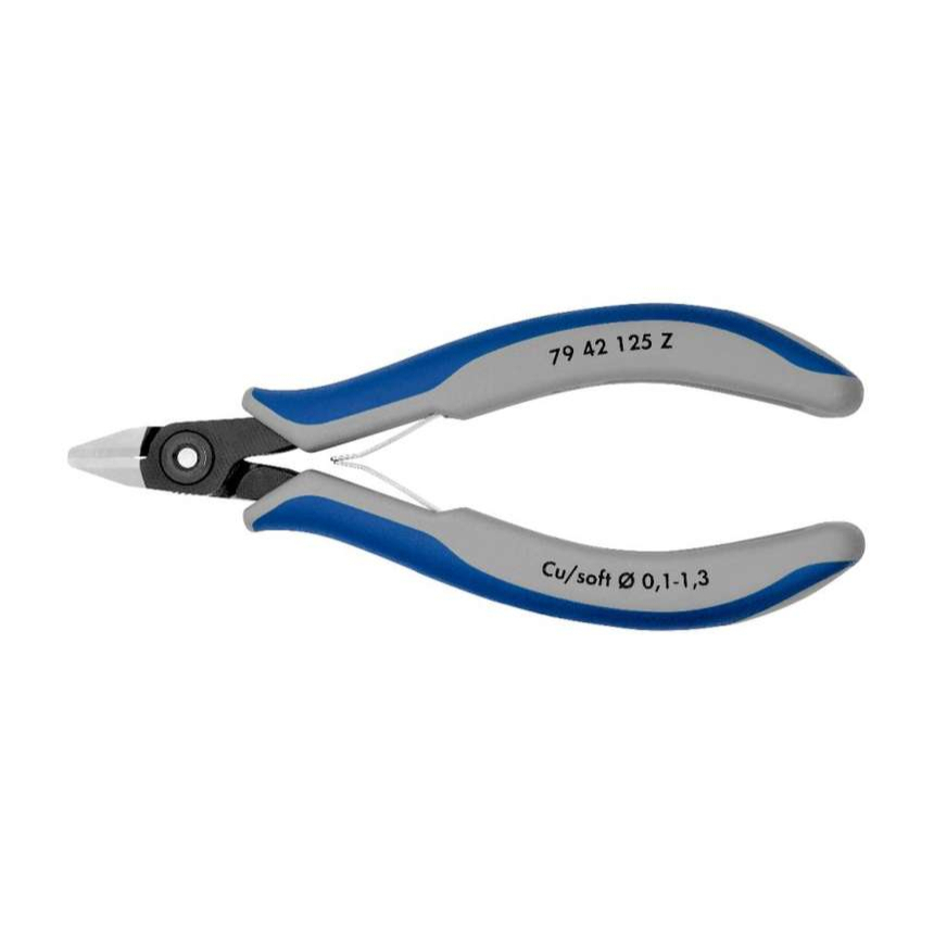 Presné bočné frézy na elektroniku 125 mm Knipex 79 42 125 Z - leštená hlava, viaczložkové puzdrá