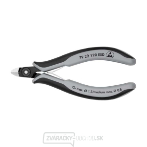 Presné bočné frézy na elektroniku 120 mm Knipex 79 22 120 ESD - leštená hlava, viaczložkové puzdrá gallery main image