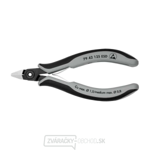 Presné bočné frézy na elektroniku 125 mm KNIPEX 79 42 125 ESD - leštená hlava, viaczložkové puzdrá gallery main image