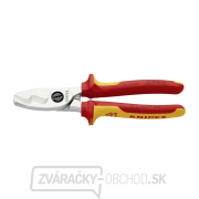 Káblové nožnice 200 mm, VDE 1000V. KNIPEX 95 16 200 - chrómované, viaczložkové objímky Náhľad