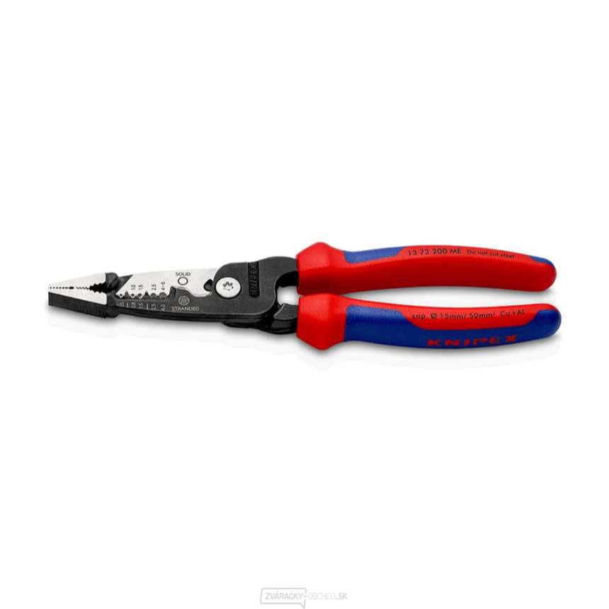 Odstraňovač izolácie drôtov 200 mm Knipex 13 72 200 ME Odstraňovač izolácie drôtov 200 mm Knipex 13 72 200 ME gallery main image
