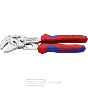Kliešte, kliešťový kľúč 150 mm, Knipex 86 05 150 - chrómované, viackomponentné rukoväte gallery main image