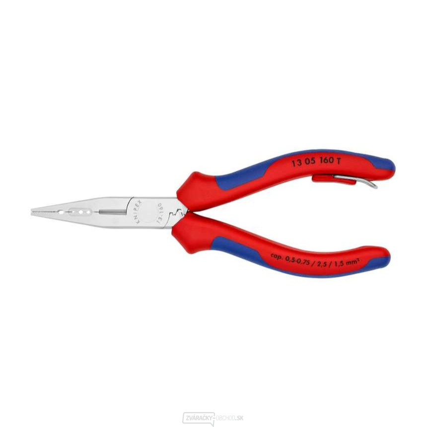 Elektroinštalačné kliešte 160 mm Knipex 13 05 160 T s upevňovacím okom