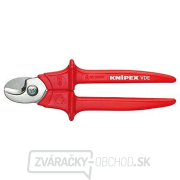 Káblové nožnice 260 mm KNIPEX 95 06 260 - 1000V. Chrómované, viaczložkové objímky VDE gallery main image