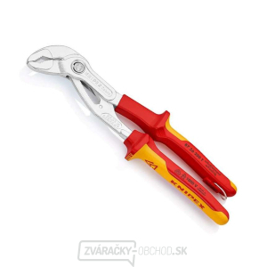 Inštalatérske kliešte VDE-Cobra 250 mm. Knipex 87 26 250 T - 1000V. Chrómované, viaczložkové objímky gallery main image