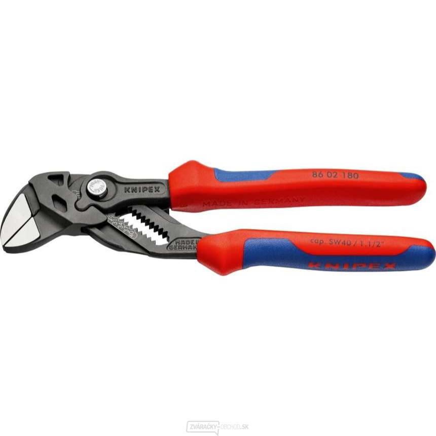 Kliešťový kľúč 180 mm Knipex 86 02 180 - leštená hlava, viaczložkové puzdrá