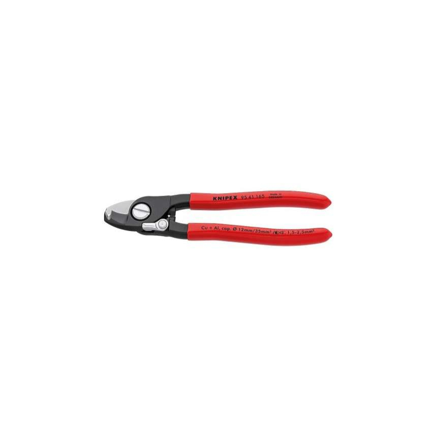 Káblové nožnice 165 mm KNIPEX 95 41 165 - tvrdené kliešte, odizolovanie s plastovými puzdrami