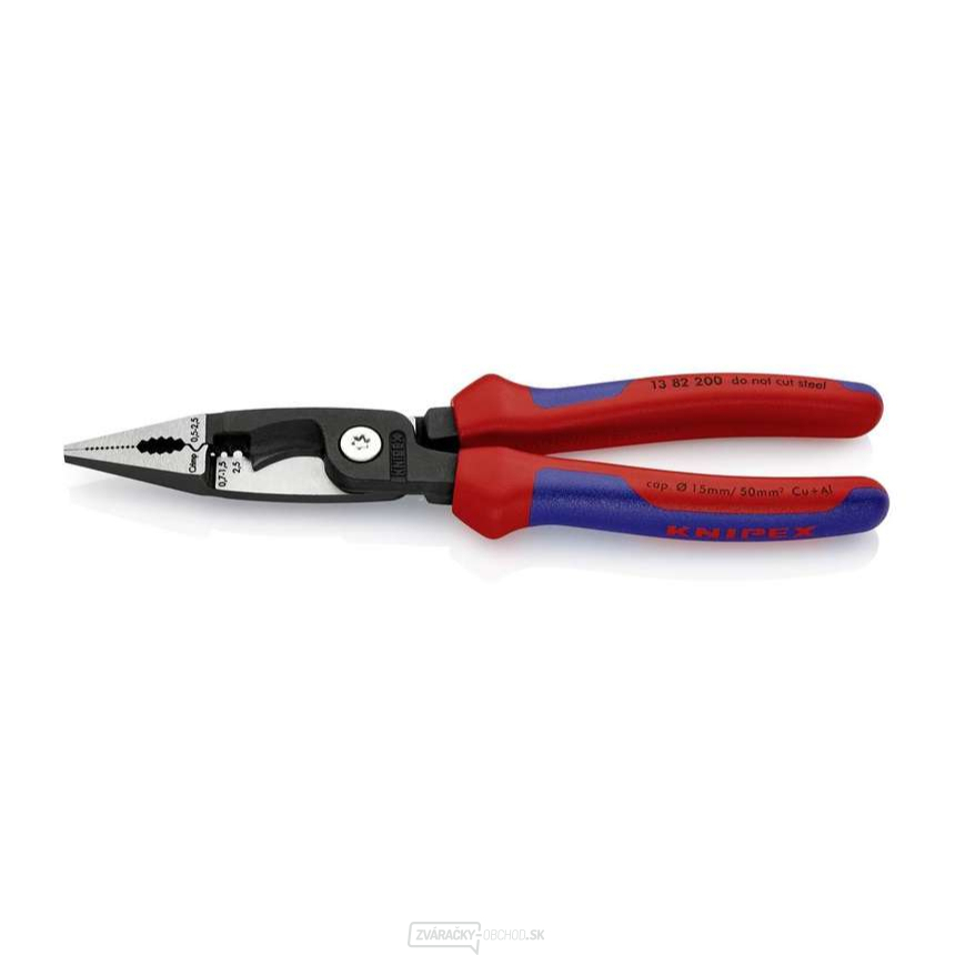 Univerzálne kliešte na elektroinštaláciu 200 mm Knipex 13 82 200 Univerzálne kliešte na elektroinštaláciu 200 mm Knipex 13 82 200 gallery main image