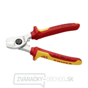 Káblové nožnice 165 mm VDE. KNIPEX 95 16 165 - chrómované, viaczložkové objímky náhled