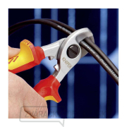 Káblové nožnice 165 mm VDE. KNIPEX 95 16 165 - chrómované, viaczložkové objímky náhled