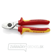 Káblové nožnice 165 mm VDE. KNIPEX 95 16 165 - chrómované, viaczložkové objímky gallery main image