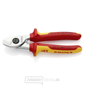 Káblové nožnice 165 mm VDE. KNIPEX 95 16 165 - chrómované, viaczložkové objímky Káblové nožnice 165 mm VDE. KNIPEX 95 16 165 - chrómované, viaczložkové objímky gallery main image