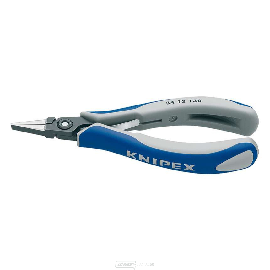 Presné kliešte na elektroniku 135 mm Knipex 34 12 130 - leštená hlava, viaczložkové rukoväte