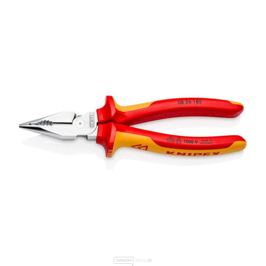 Úzke kombinované kliešte 185 mm VDE Knipex 08 26 185 SB